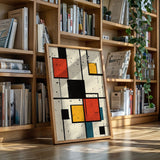 Primary Pulse – Geometric Modernist Splatter Art
