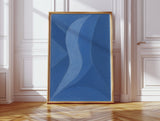 Serene Blue Abstract Art Print