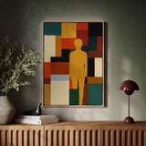Geometric Harmony - Abstract Human Silhouette Art