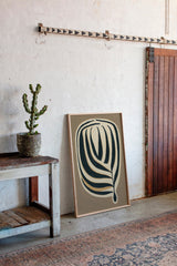 Earthy Elegance - Minimalist Leaf Canvas Art