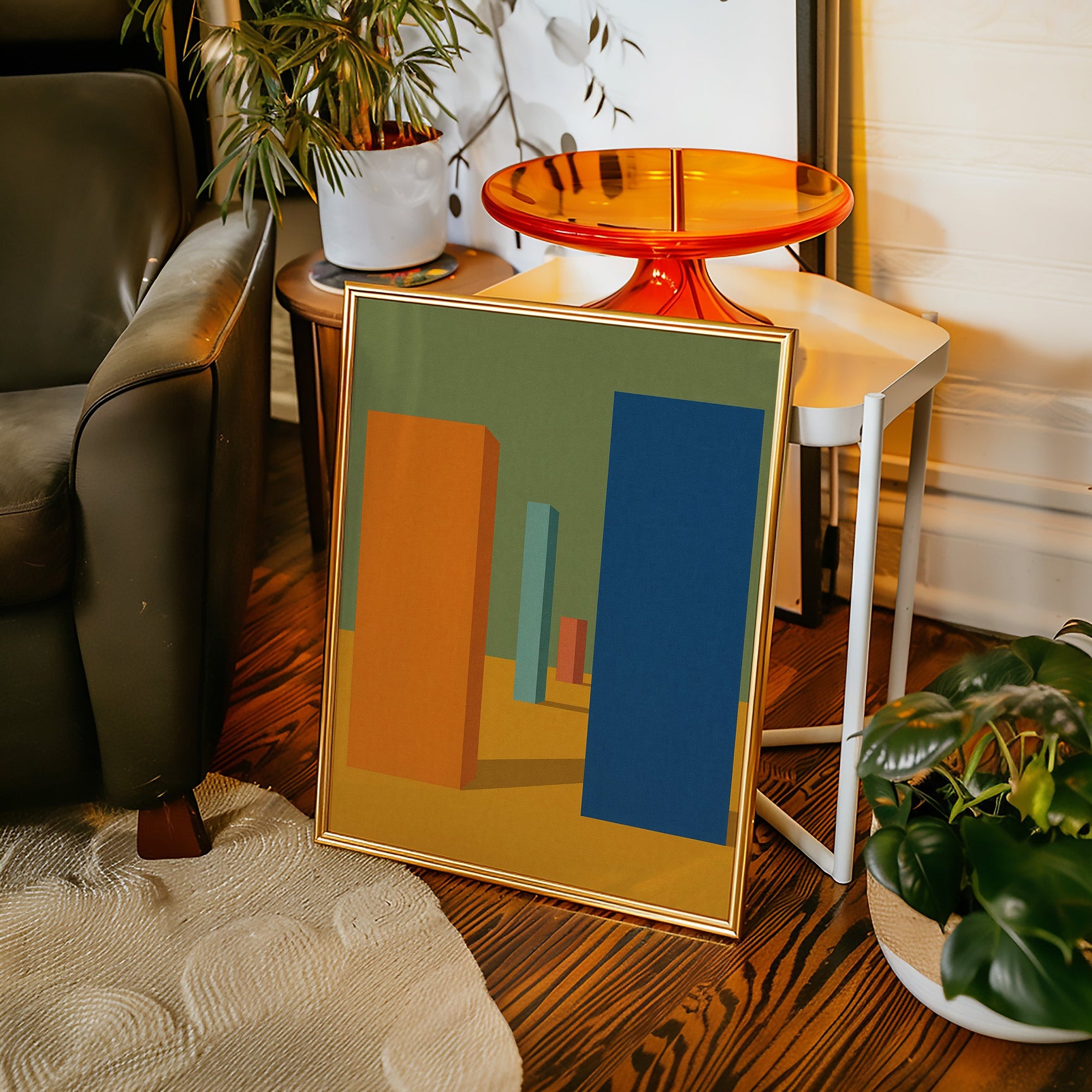 Vibrant Geometric Abstract Canvas Art