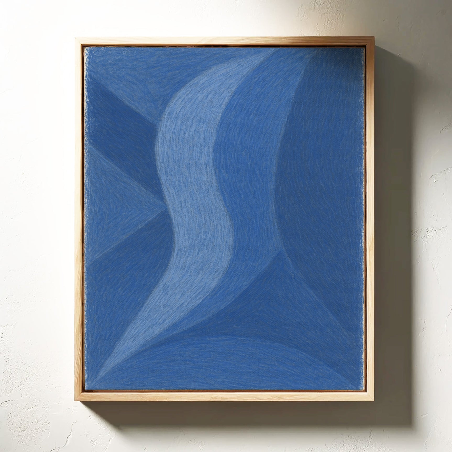 Serene Blue Abstract Art Print