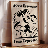 Caffeinated Cheer - Retro Coffee Art Print