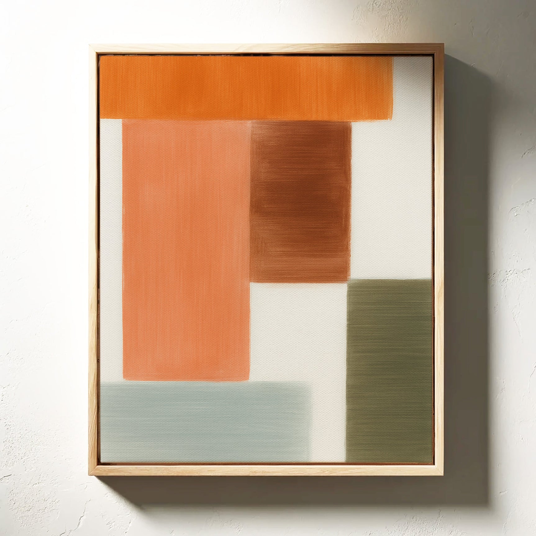 Earthy Harmony - Abstract Geometric Canvas Art