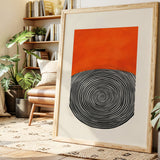 Vortex Sunset - Abstract Geometric Art Print