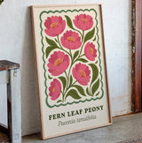 Blossoming Fern - Peony Art Print
