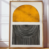 Sunset Log - Minimalist Geometric Art