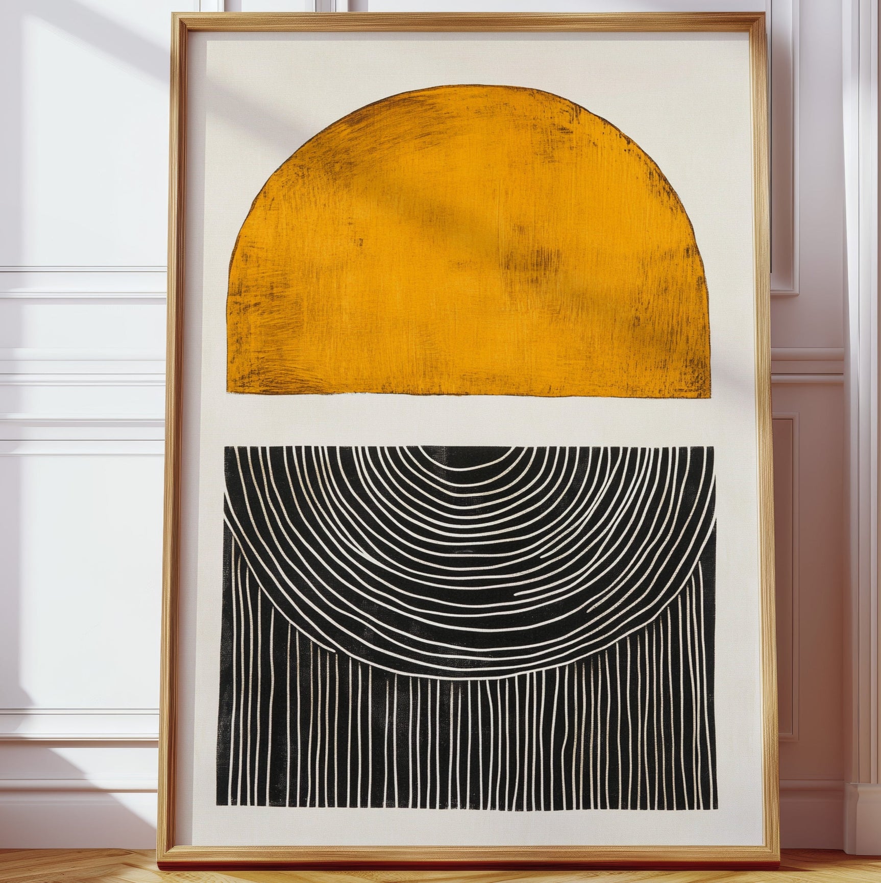 Sunset Log - Minimalist Geometric Art