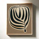 Earthy Elegance - Minimalist Leaf Canvas Art