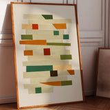 “Stacked Harmony” – Mid-Century Modern Geometric Art Print