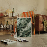"Emerald Dreams" - Abstract Green Marble Art Print