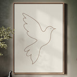Minimalist Dove Line Art Print