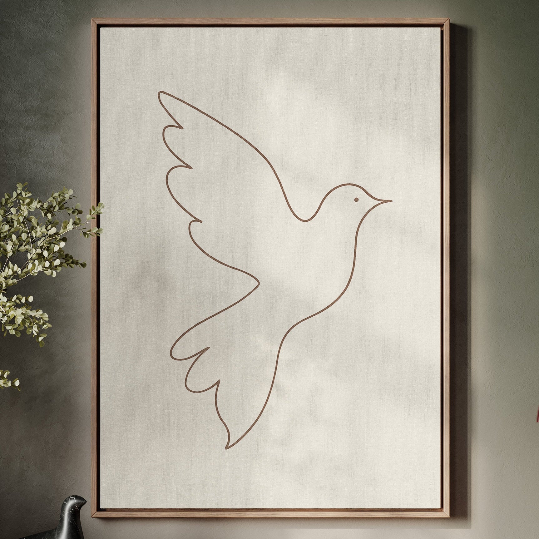 Minimalist Dove Line Art Print