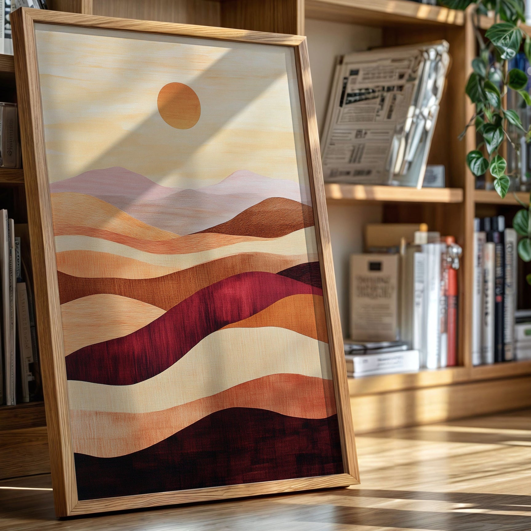 Sunset Dunes - Abstract Landscape Canvas Art