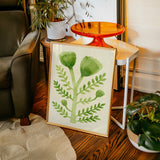 Elegant Green Botanical Watercolor Art Print