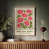 Blossoming Fern - Peony Art Print