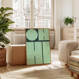 Mint Harmony - Modern Geometric Wall Art