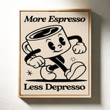Caffeinated Cheer - Retro Coffee Art Print