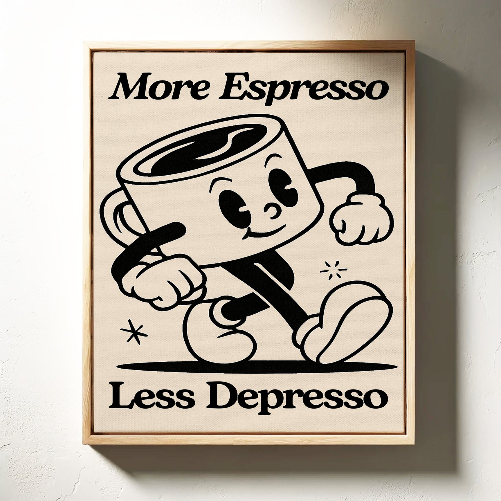 Caffeinated Cheer - Retro Coffee Art Print