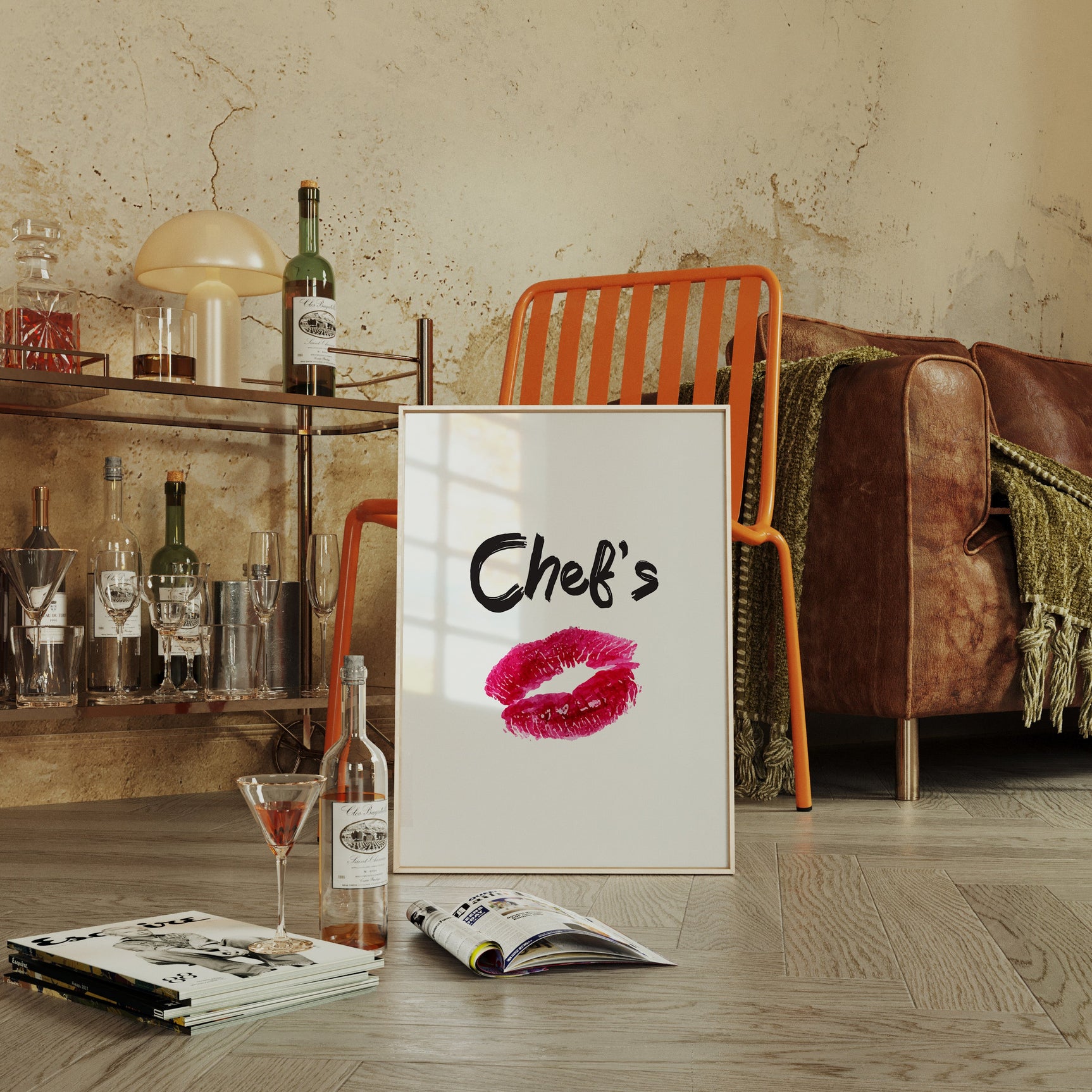 Sizzling Kiss - Culinary Art Print