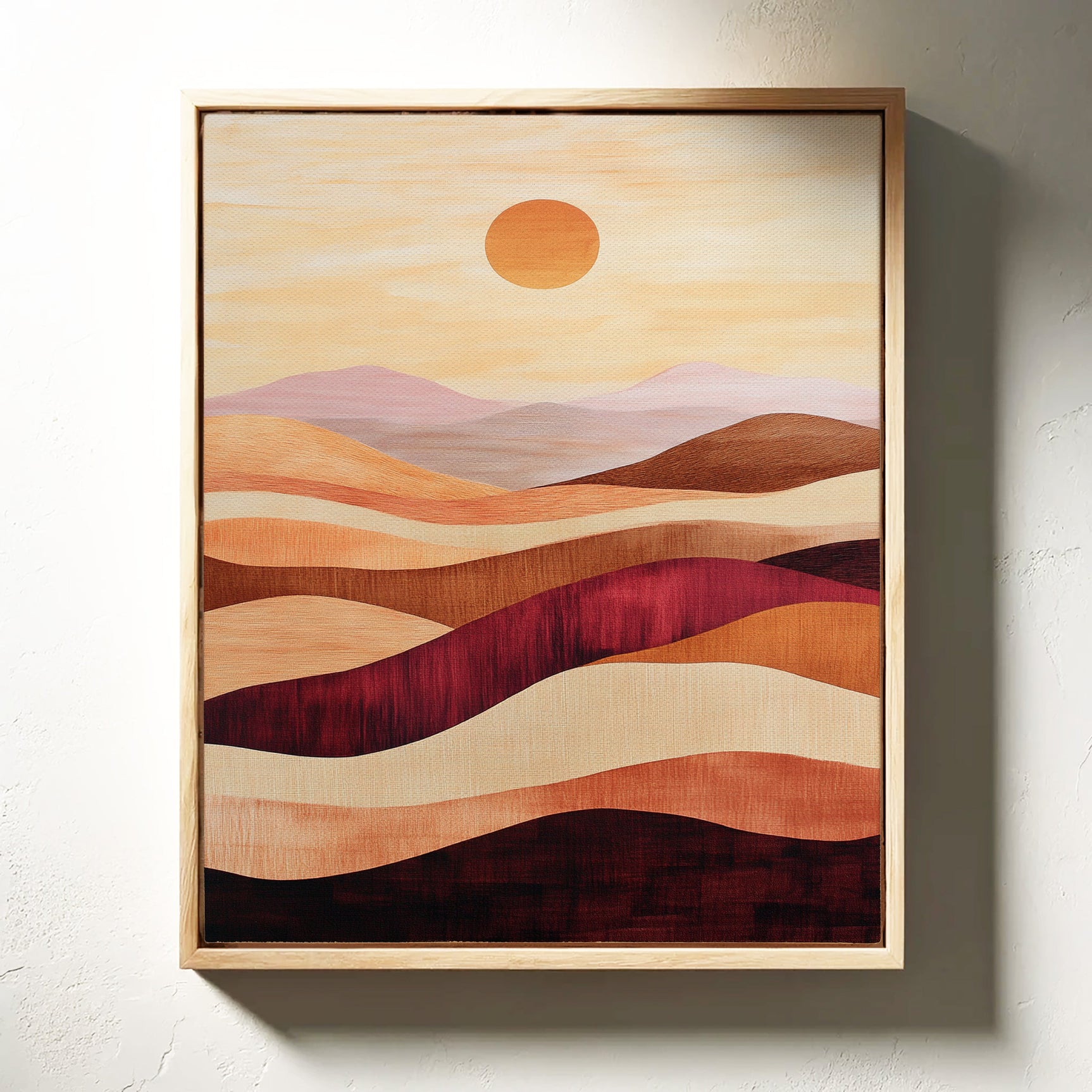 Sunset Dunes - Abstract Landscape Canvas Art