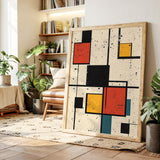 Primary Pulse – Geometric Modernist Splatter Art