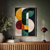 “Modern Balance” – Bold Mid-Century Abstract Geometric Print