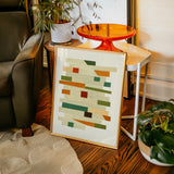 “Stacked Harmony” – Mid-Century Modern Geometric Art Print