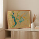 Vibrant Abstract Pastel River Art Print