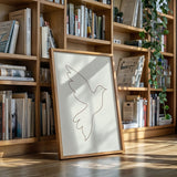 Minimalist Dove Line Art Print