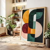 “Modern Balance” – Bold Mid-Century Abstract Geometric Print