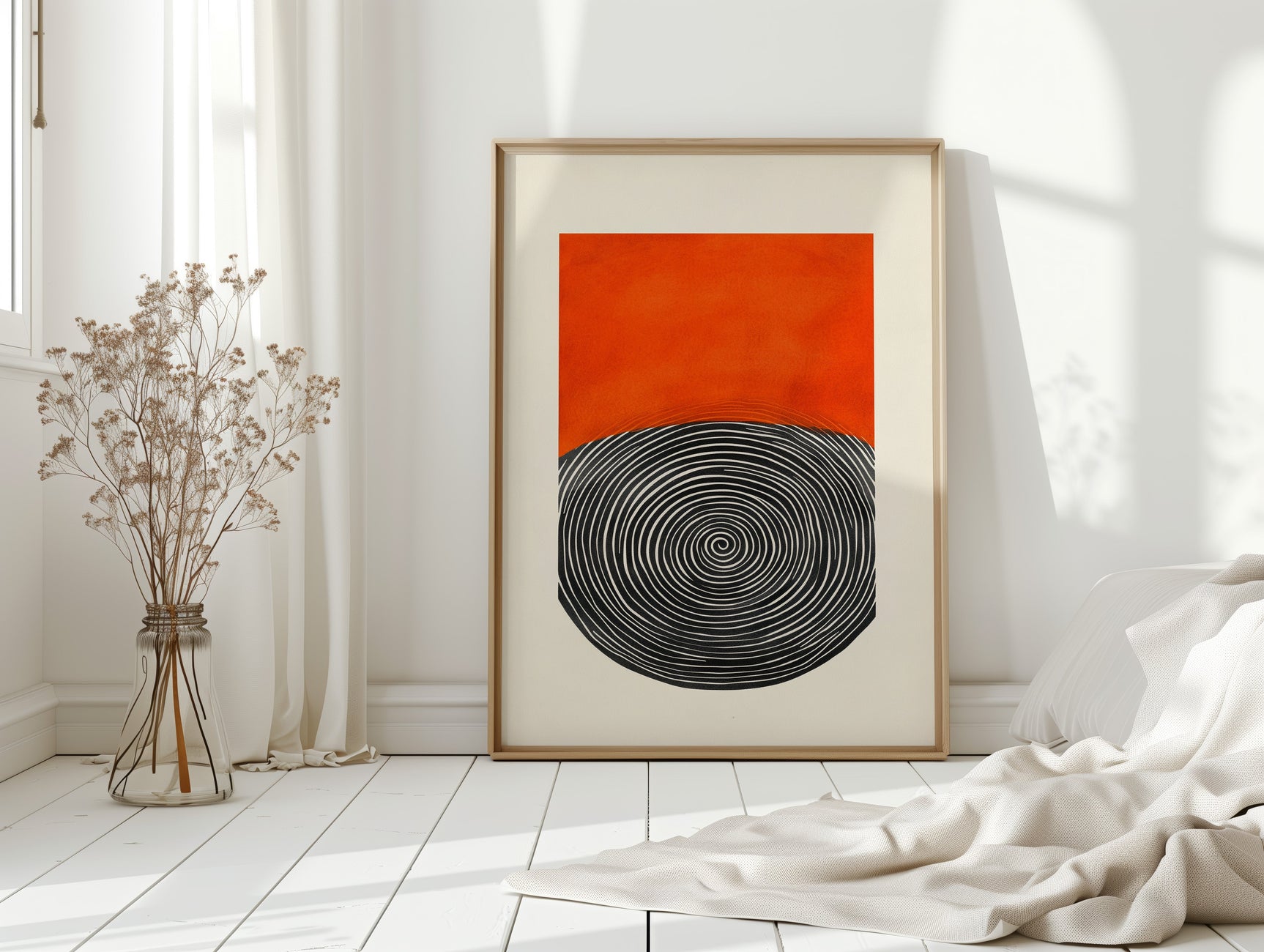 Vortex Sunset - Abstract Geometric Art Print