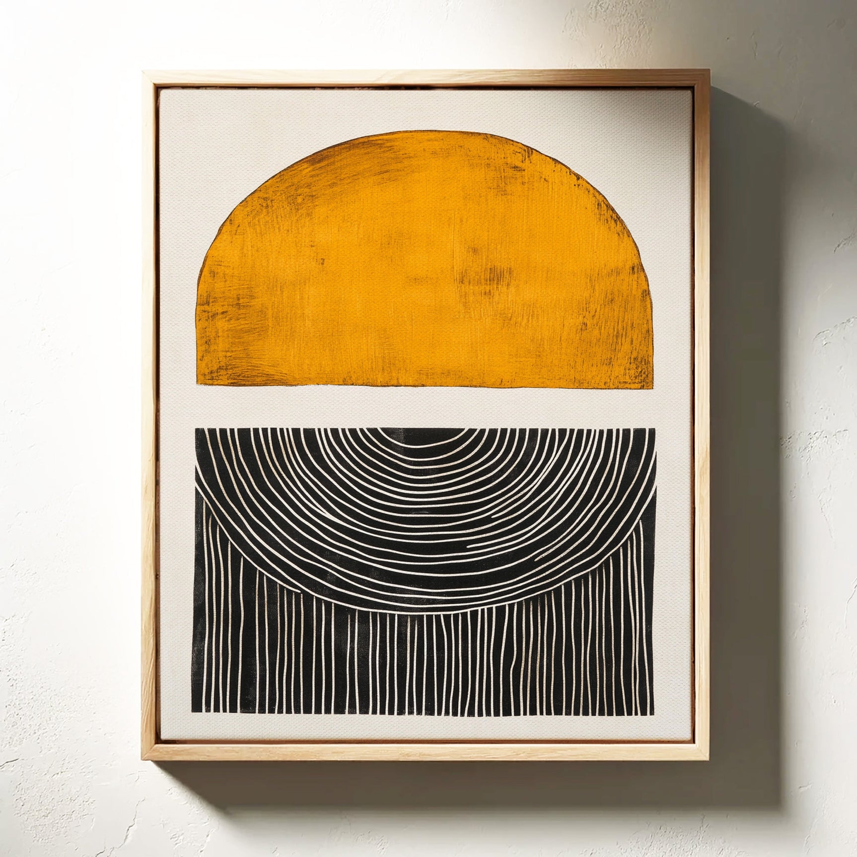 Sunset Log - Minimalist Geometric Art