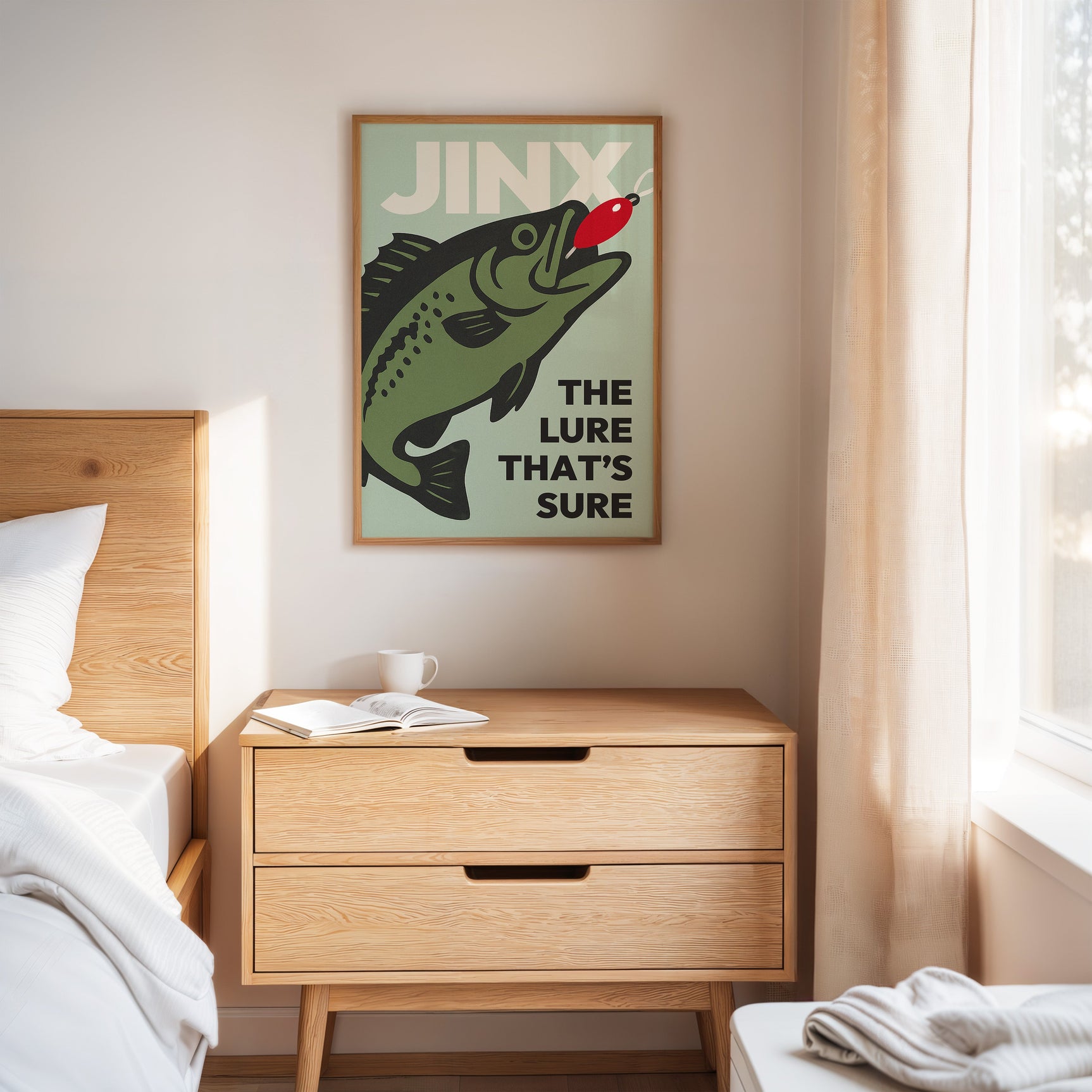 Baited Bliss - Retro Fishing Print