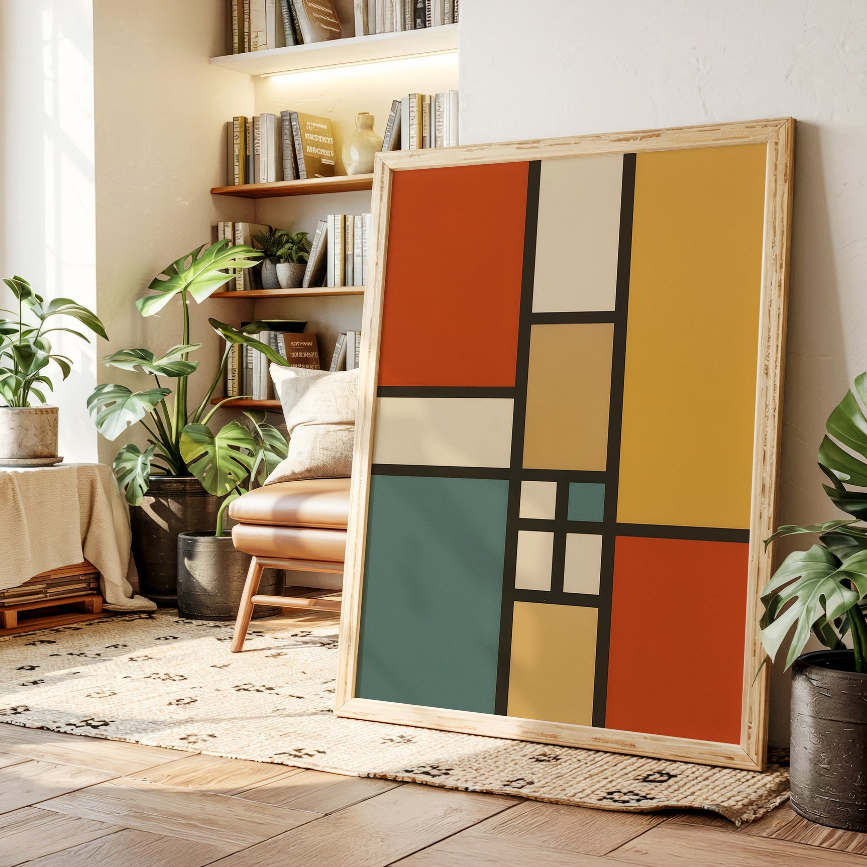 Vibrant Geometric Abstract Art Print