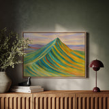 Aurora Ridge – Abstract Rainbow Mountain Landscape