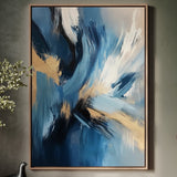 Blue Serenity - Abstract Ocean-Inspired Canvas Art