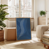 Serene Blue Abstract Art Print