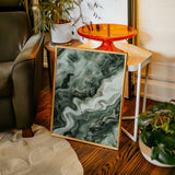 "Emerald Dreams" - Abstract Green Marble Art Print
