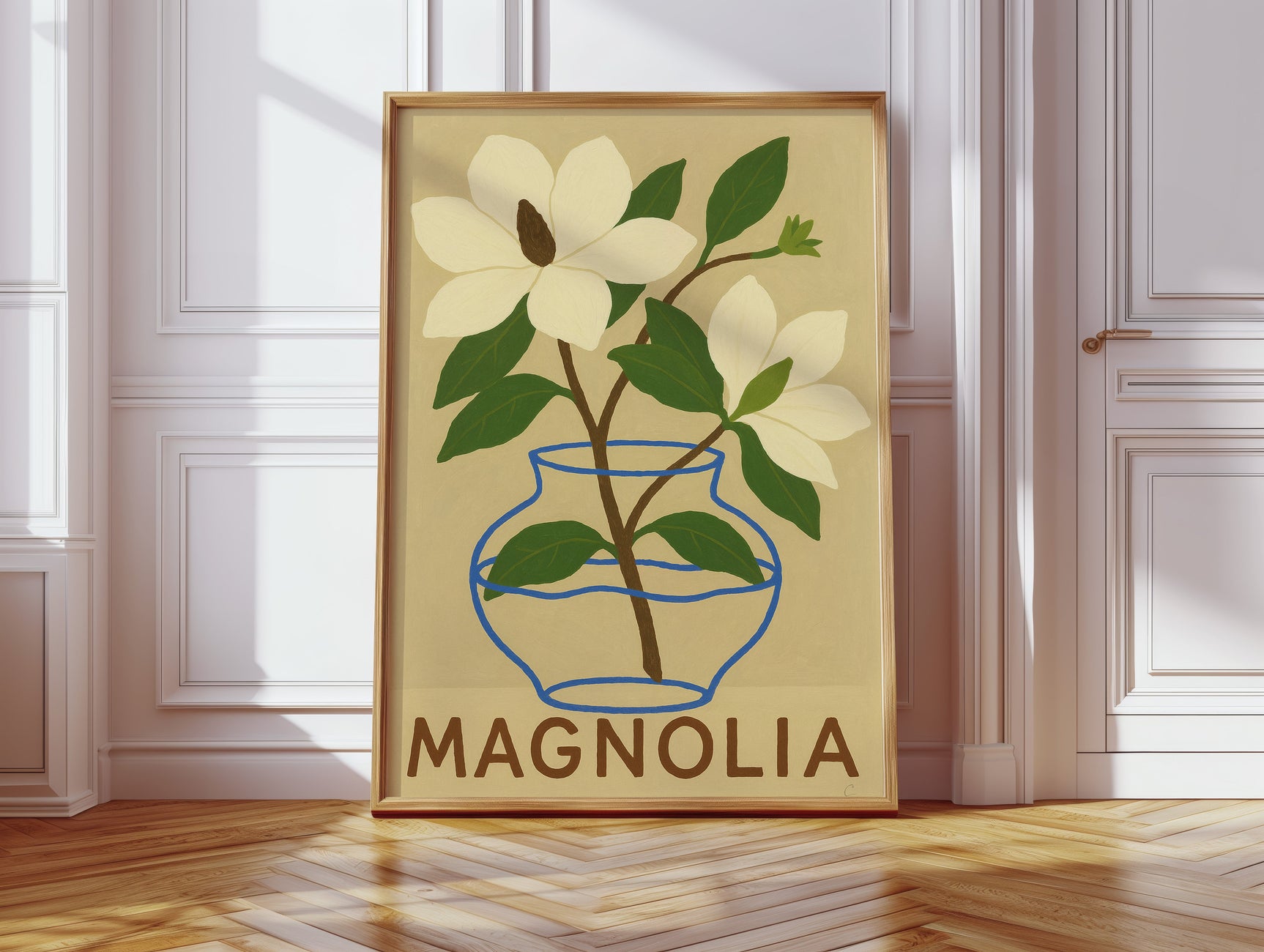 Elegant Magnolia Art Print for Home Decor