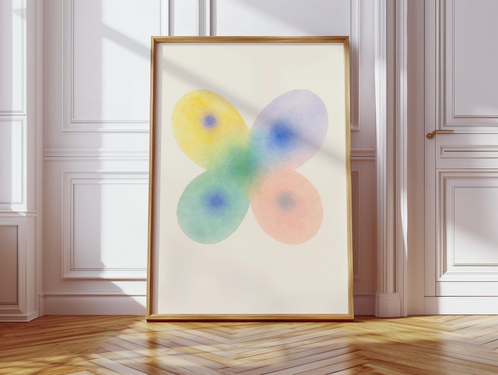Soft Bloom – Watercolor Butterfly Abstract Print