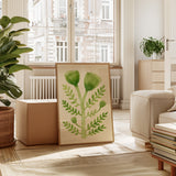 Elegant Green Botanical Watercolor Art Print