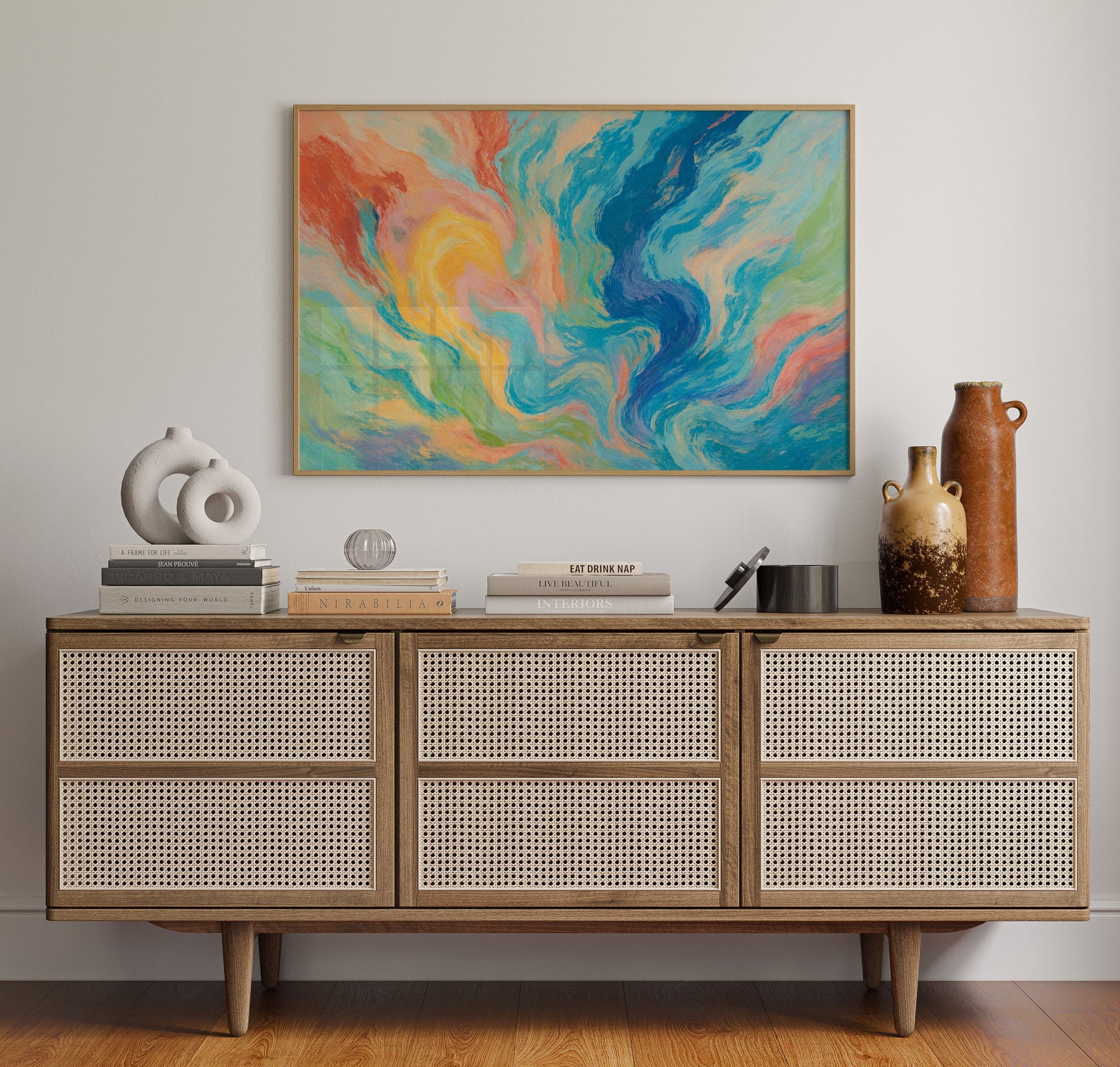“Color Currents” – Abstract Swirl Painting