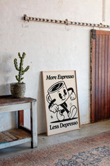 Caffeinated Cheer - Retro Coffee Art Print