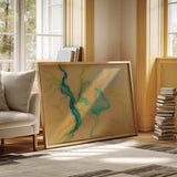 Vibrant Abstract Pastel River Art Print