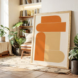 Terracotta Stack – Modern Geometric Abstract Print