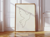 Minimalist Dove Line Art Print