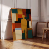 Geometric Harmony - Abstract Human Silhouette Art