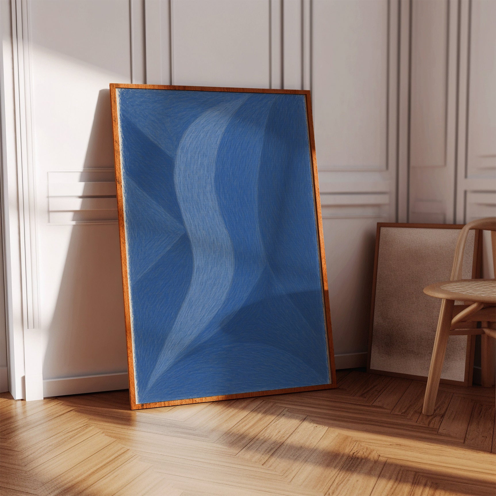 Serene Blue Abstract Art Print