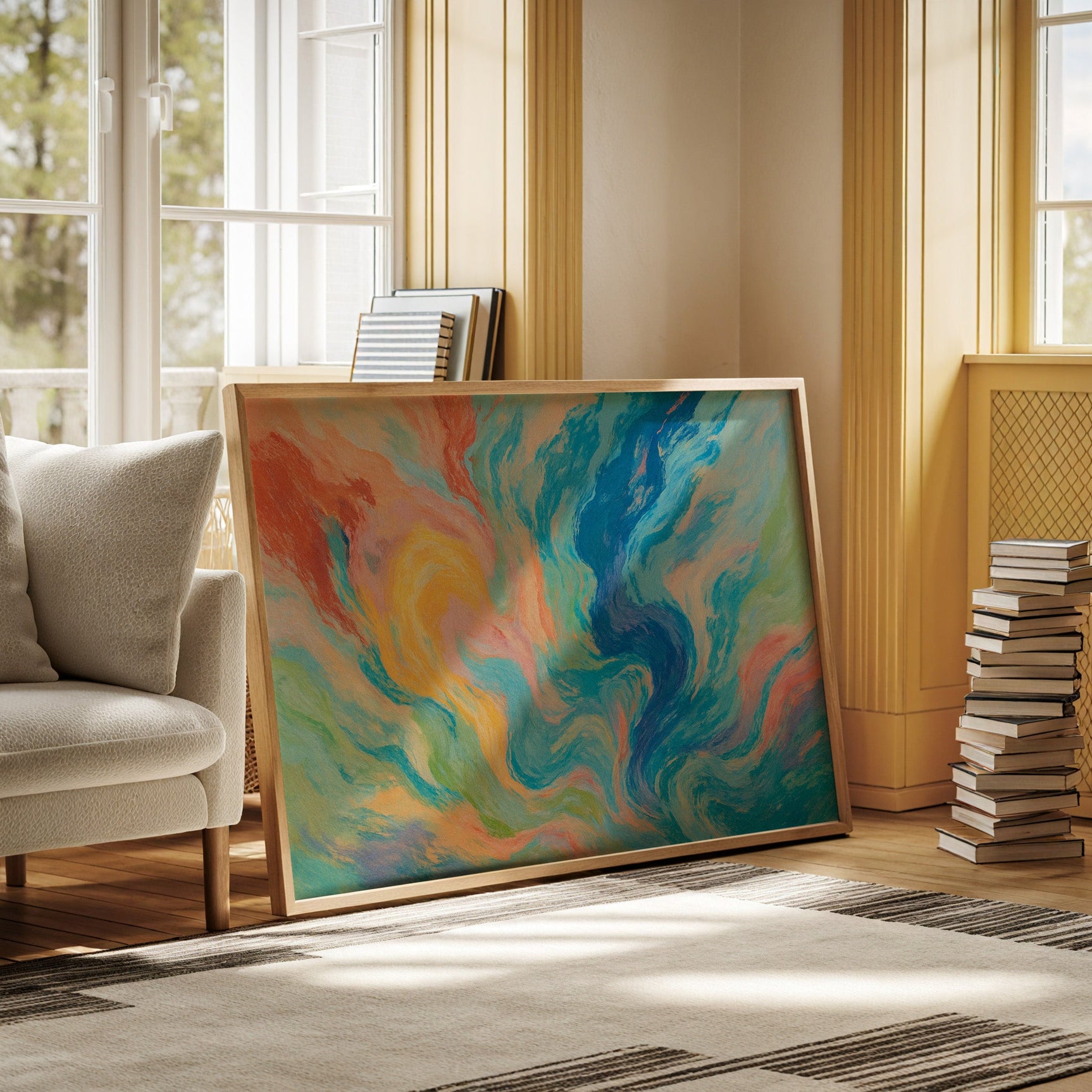 “Color Currents” – Abstract Swirl Painting
